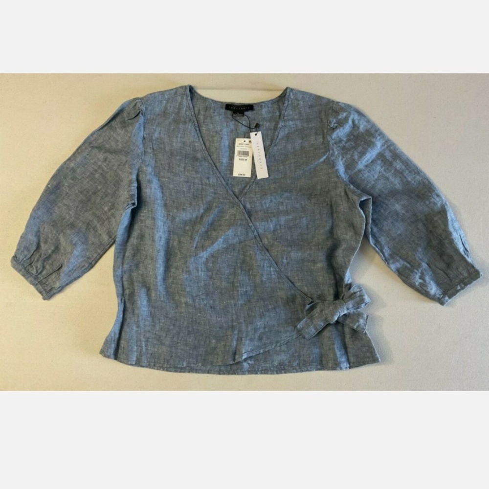 Sanctuary Women's Dove Wash The Artist Blue Blouse